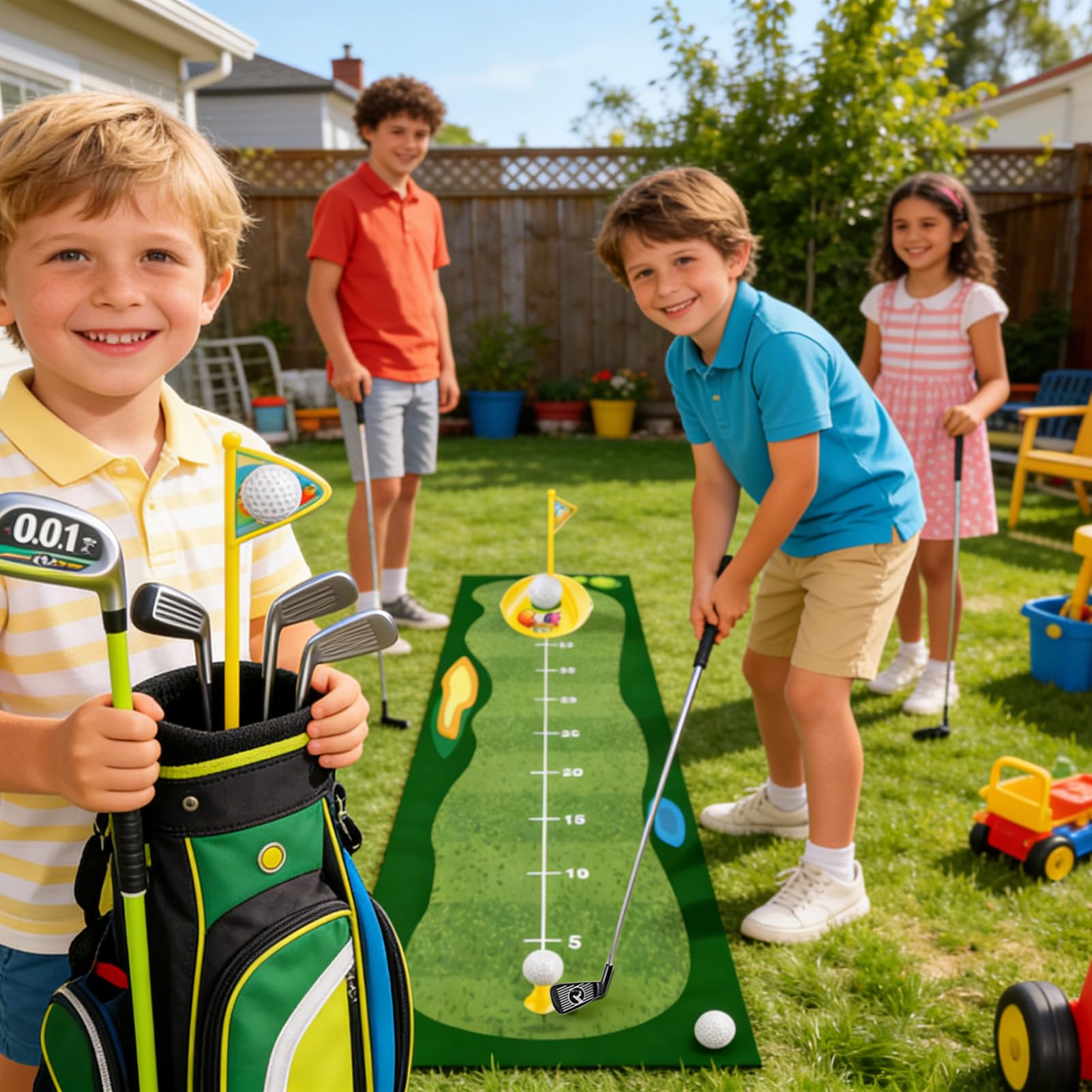 Set da Golf per Bambini | Gioco da Giardino | Mazze da Golf per Ragazzi,Per bambini prescolari, compleanni, vacanze, cortile, , giardino, feste familiari, asili , spiaggia, campeggio, infantile
