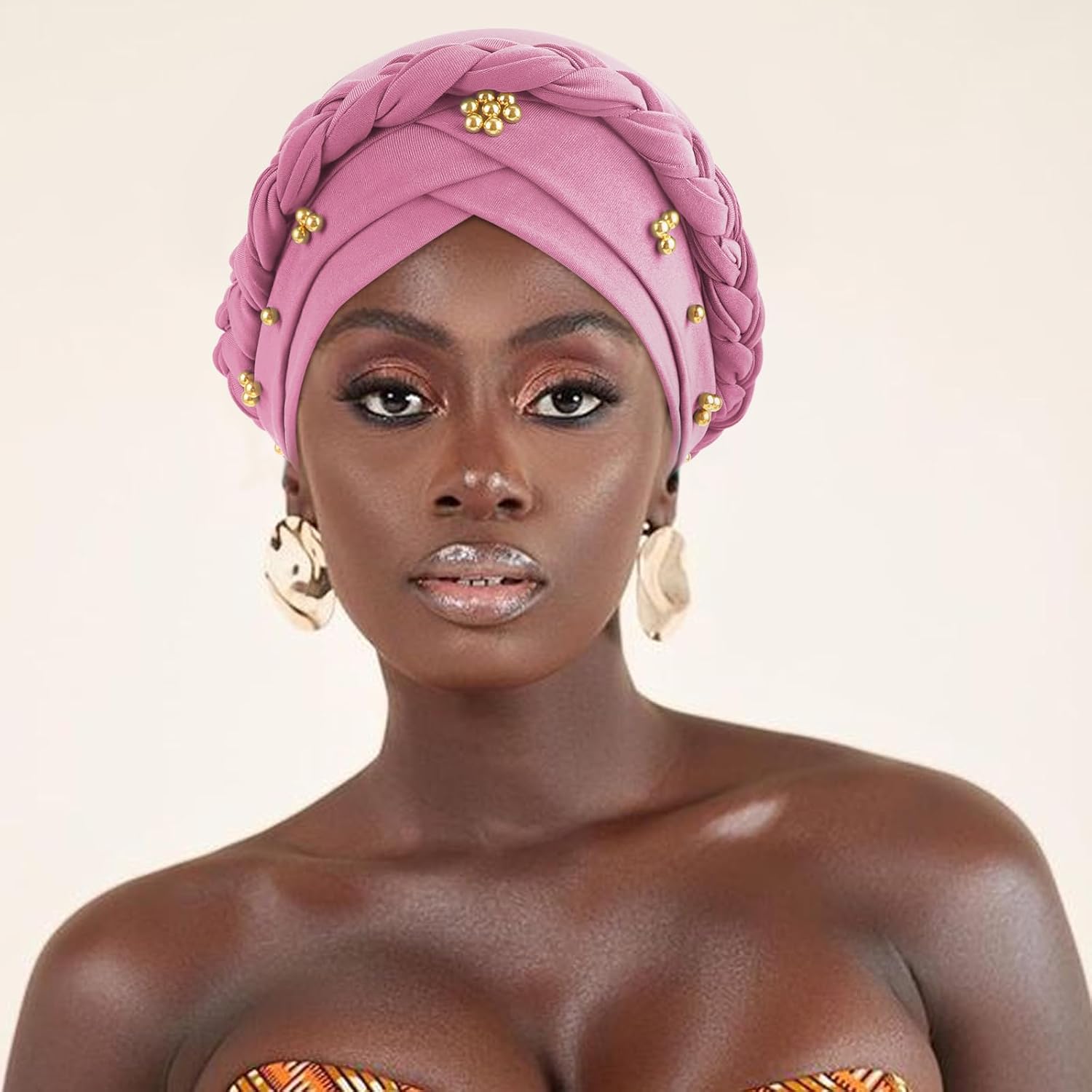 African Women Turban Caps Pre-Tied Twisted Turbans Head Scarf for Women Hair Wraps Cover Beanie Cancer Chemo Headwear - Image 7