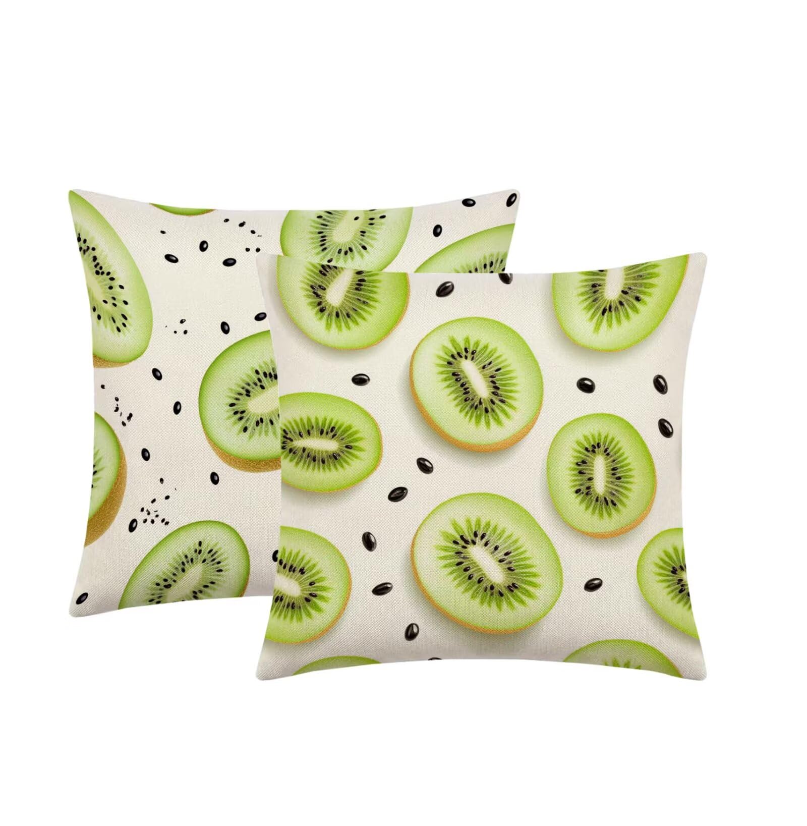 Federe per Cuscino, Cuscini per Divano 65x65cm Set di 2 verde kiwi