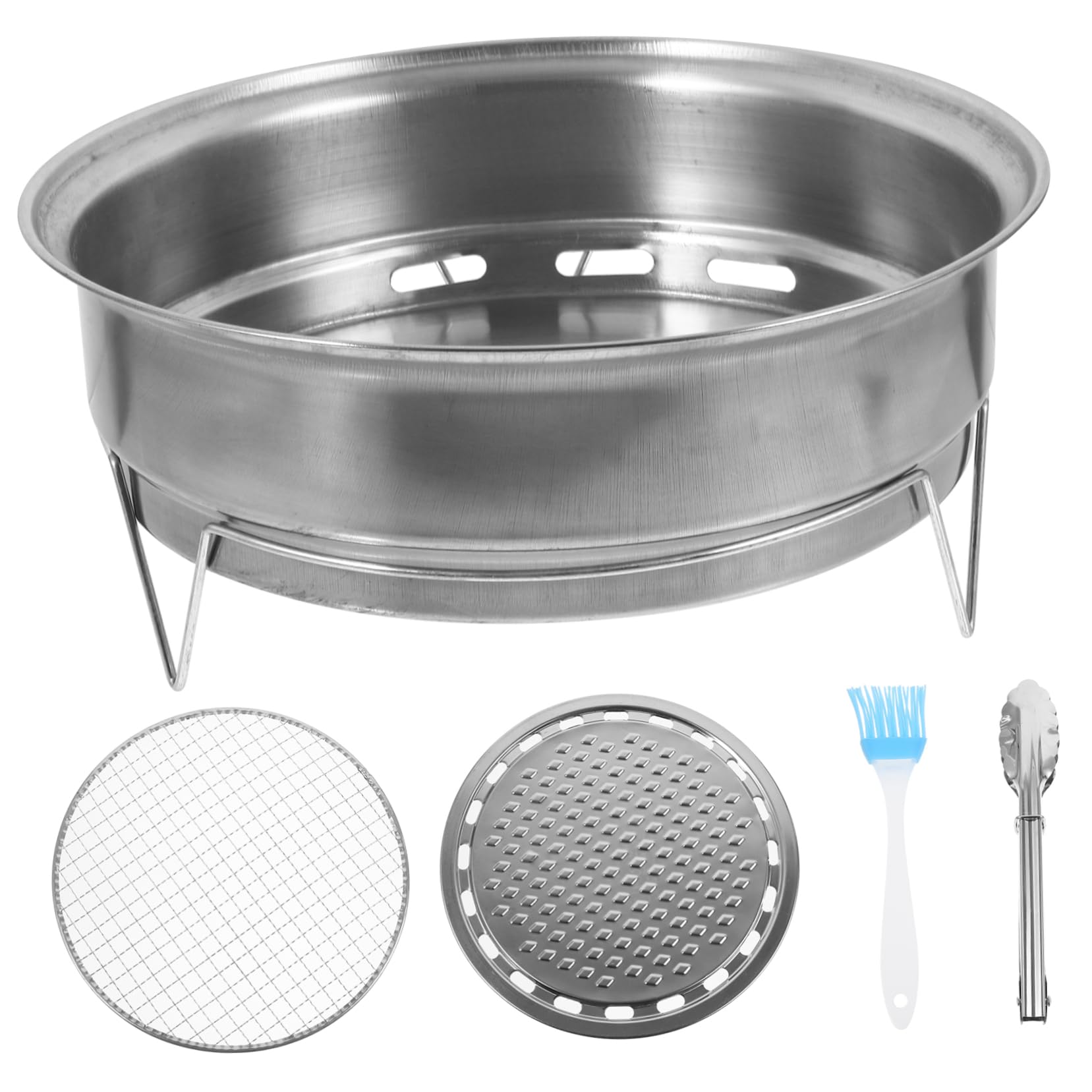 Barbecue multifonctionnel pliable en acier inoxydable TOYANDONA pour camping