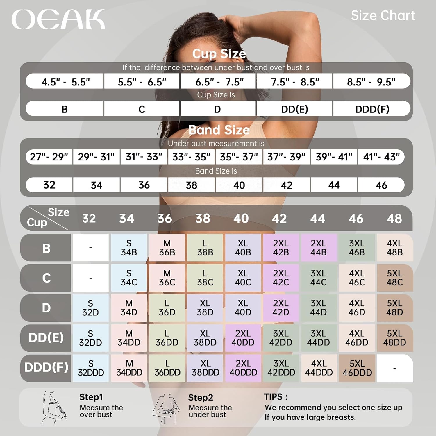 OEAK Womens Wireless Jelly Bra Plus Size Supportive Seamless Bras Full Coverage Push Up Comfortable No Underwire Tshirt Bras thumbnail