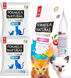 Formula Natural Fresh Meat, Ração para Gatos Filhotes, Frango, Maçã e Cúrcuma, Grain Free, Super Premium, 1 kg, 2 Unidades