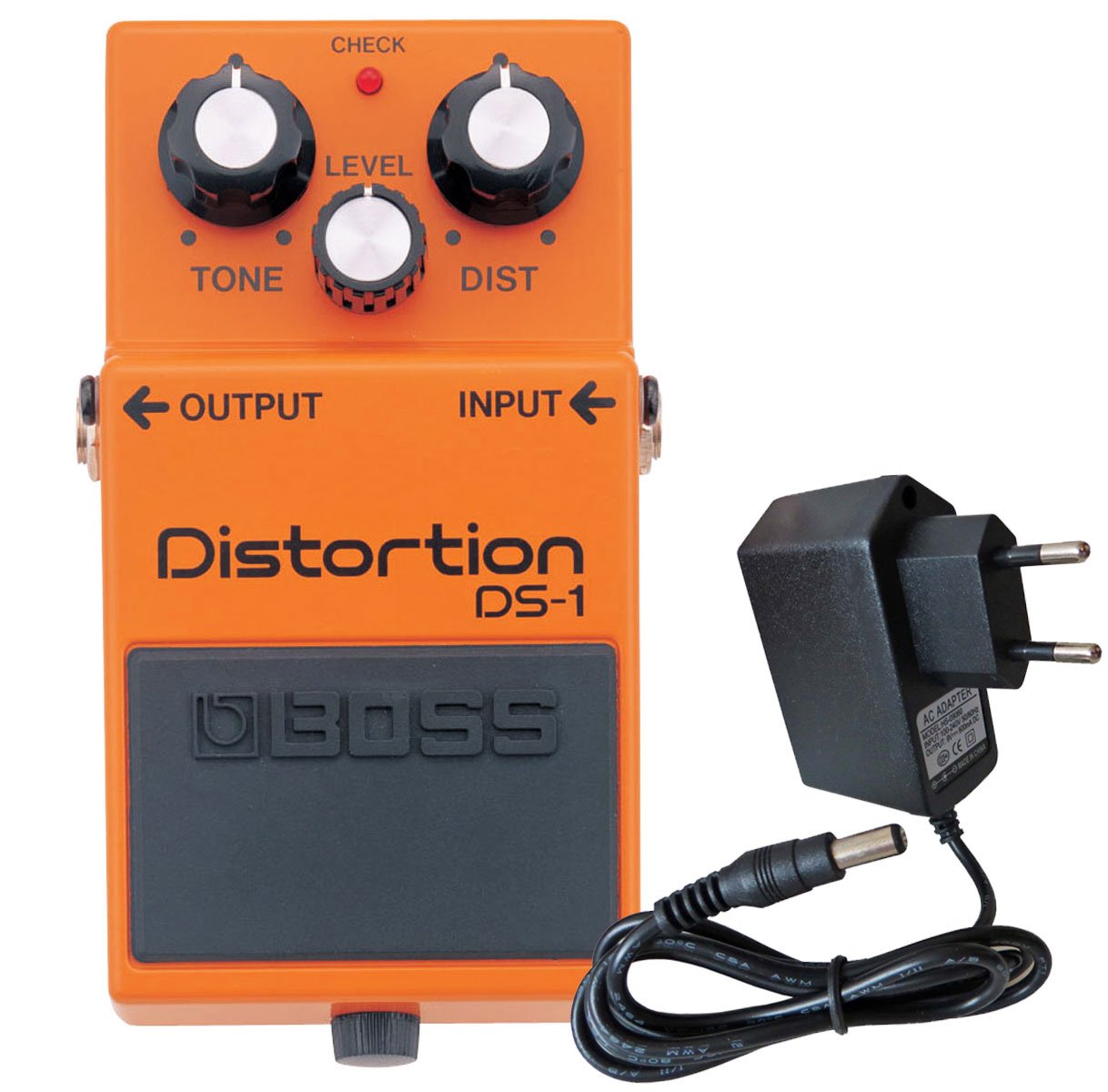 Boss DS-1 Distortion Pedal + keepdrum 9V Netzteil