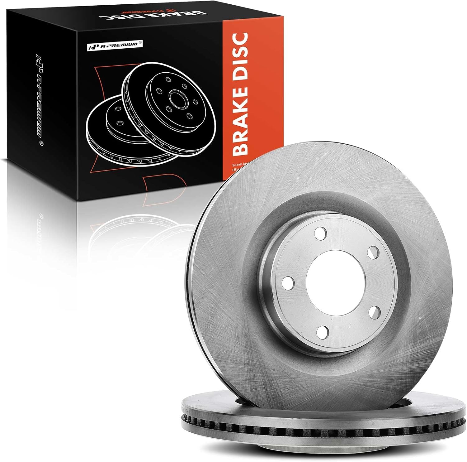 A-Premium 12.60 inch (320mm) Front Vented Disc Brake Rotors Compatible with Select Ford and Lincoln Models - Edge 2007-2014, MKX 2007-2015, 2-PC Set