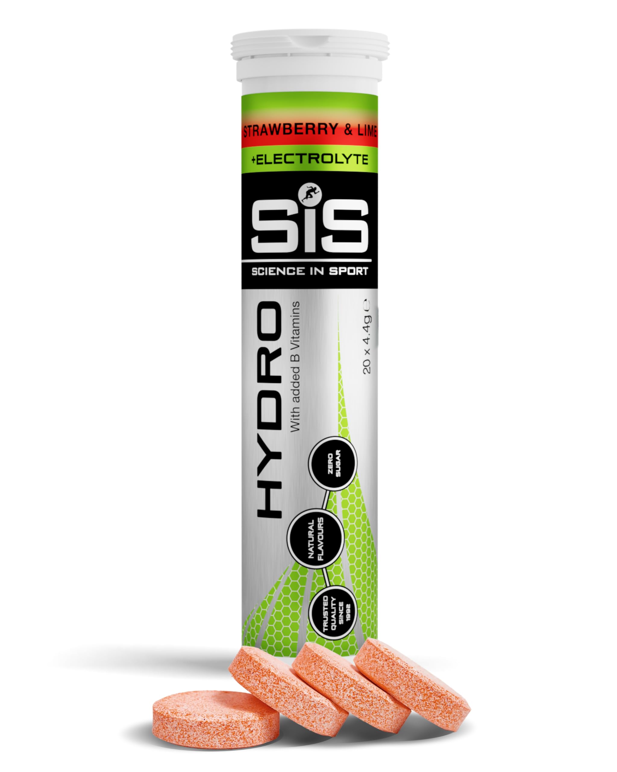 Science In Sport Light Go Hydro Hydration Support Effervescent Tablets Strawberry & Lime Flavour - 20 Tablets