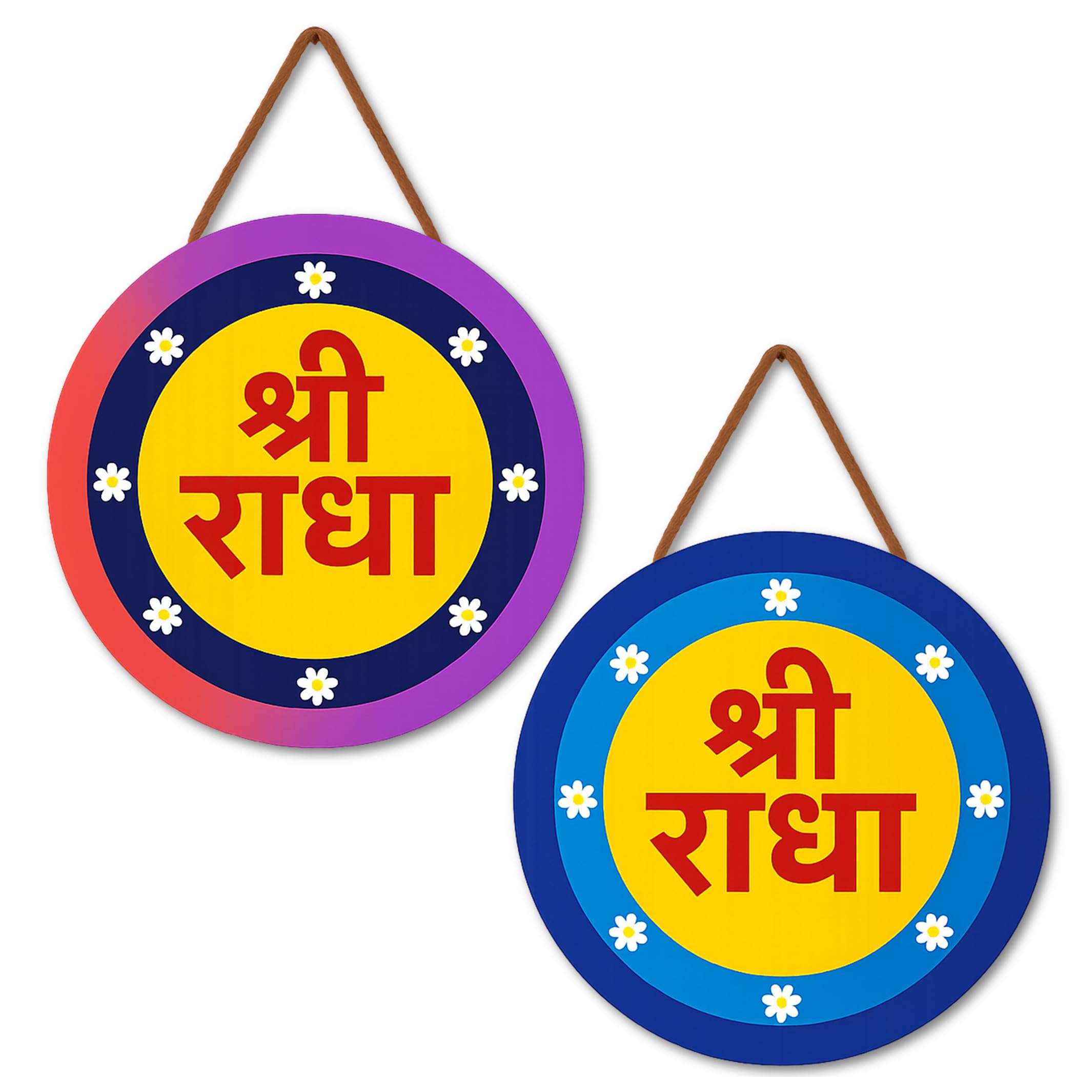 PARKOTA HOUSE Radha Krishna Wooden Wall Hanging for Home – Radha Radha MDF Wall Decor | Spiritual Wall Art for Pooja Room, Temple, Living Room | Spiritual Gift Idea-Set Of 2-image-11