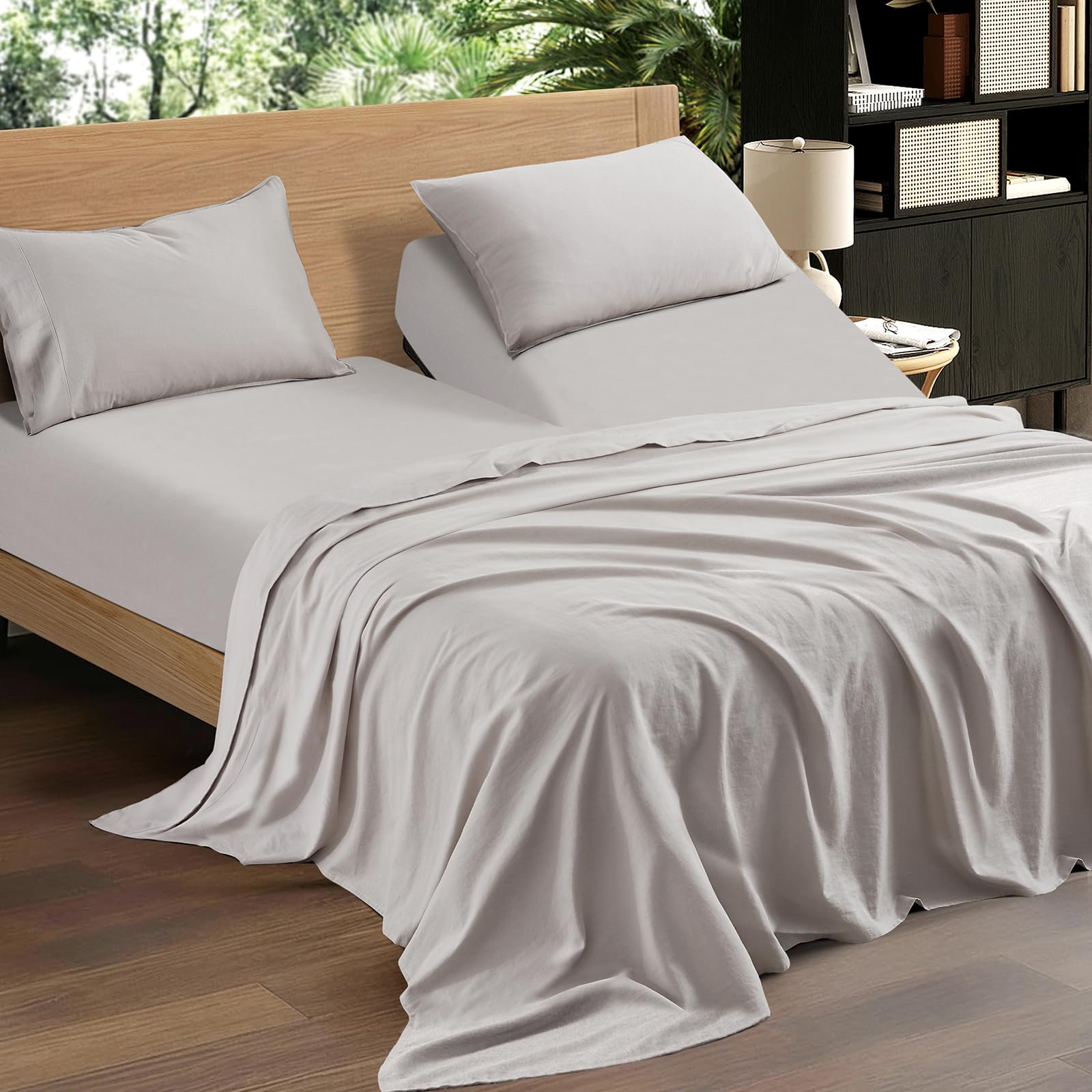 OnlySet French Linen Flex Top Split King