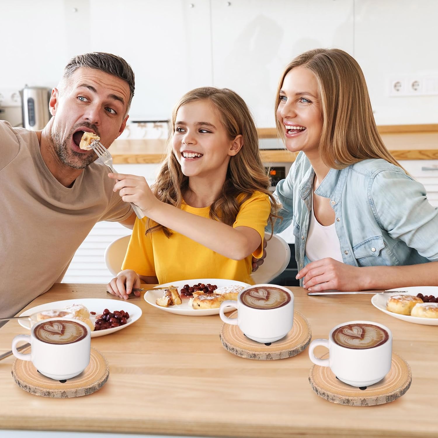 4 Pcs Black Bears Canoeing Coaster Set in Handmade Canoe Coaster Set for Drinks Home Decoration for Dining Room Bear Gifts for Women Drinks Home Decoration - Image 6