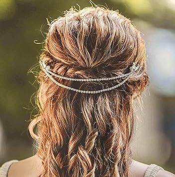 Barode Rhinestone Bridal Wedding Hair Pins Silver Crystal Hair Pin Bride Headpiece Gorgeous Hair Accessories for Women and Girls