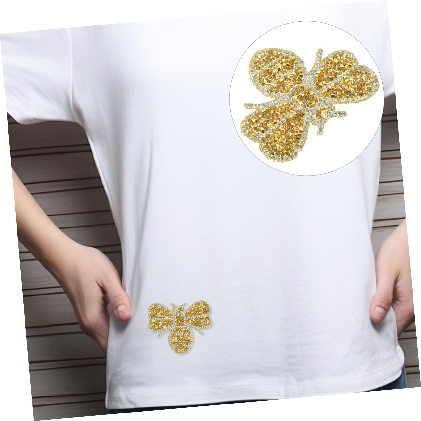 SHINEOFI 40pezzi Toppe Decorative Per Abbigliamento Patch Resistenti Per Cappelli Adatte Per Jeans Borse e Magliette Design Ape