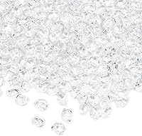 Vista 14 de Featuman 160 diamantes acrílicos transparentes, rocas de hielo trituradas de acrílico triturado, piedras preciosas acrílicas a granel para rellenos