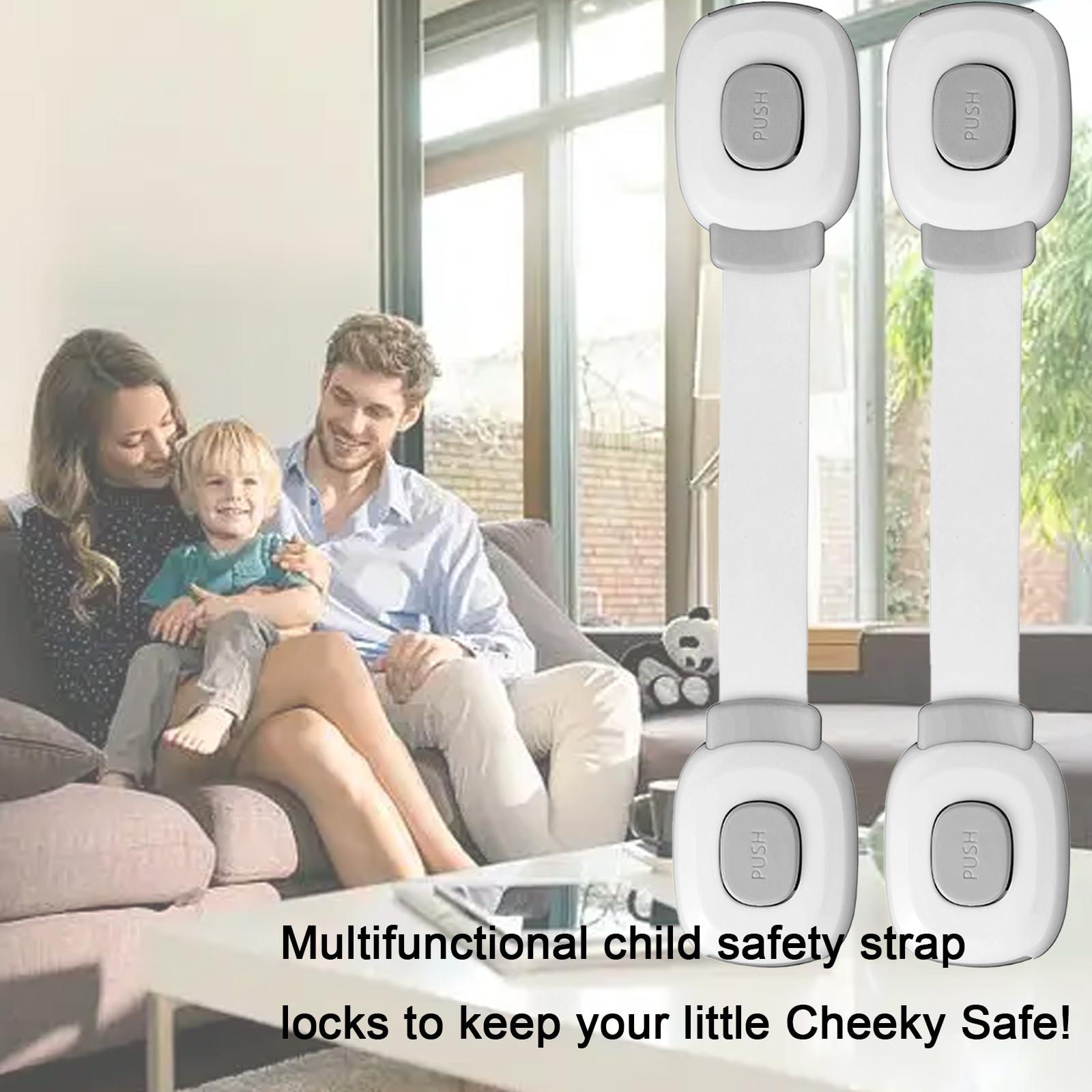 Fursafe&Q Cerraduras de gabinete de bebé, a prueba de gabinete de seguridad para niños, cerraduras adhesivas para cajones, nevera, hornos, puertas, inodoros, sin taladro, multiusos para muebles,