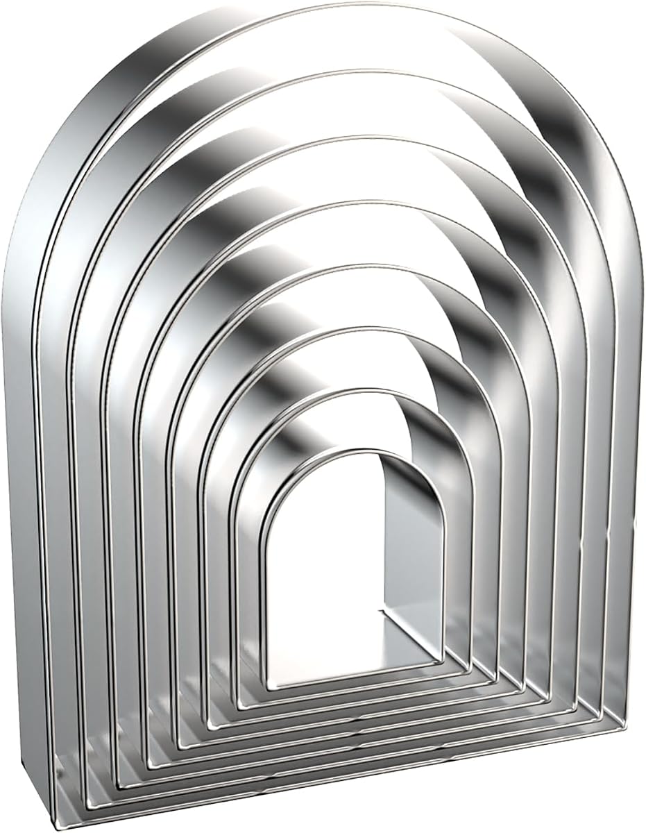 Arch Cookie Cutter Set 8-Piece 1.5" to 5" by QAAQS