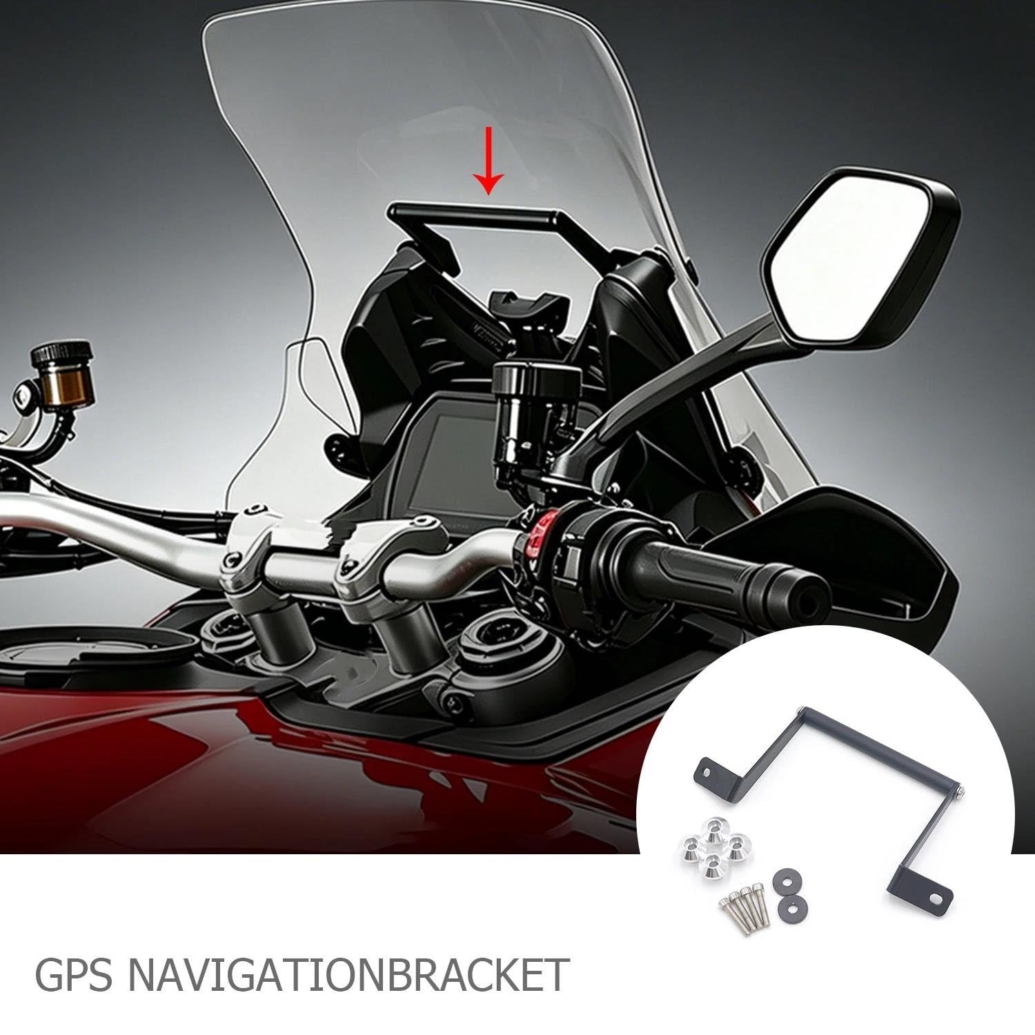 Supporto Navigatore GPS Moto Per MULTISTRADA V2/S 2025+ Staffa Navigazione GPS Appositamente Misura