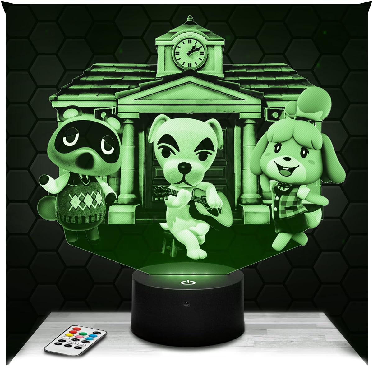 Lampephoto.fr - Animal Cross ing 3D Lamp, Night Light 3D LED Illusion Lamp, Gaming Gamer Video Games, Gift idea for Boy's and Girl's Room, Night Light for Children's and Adult's Bedroom, Original Gift