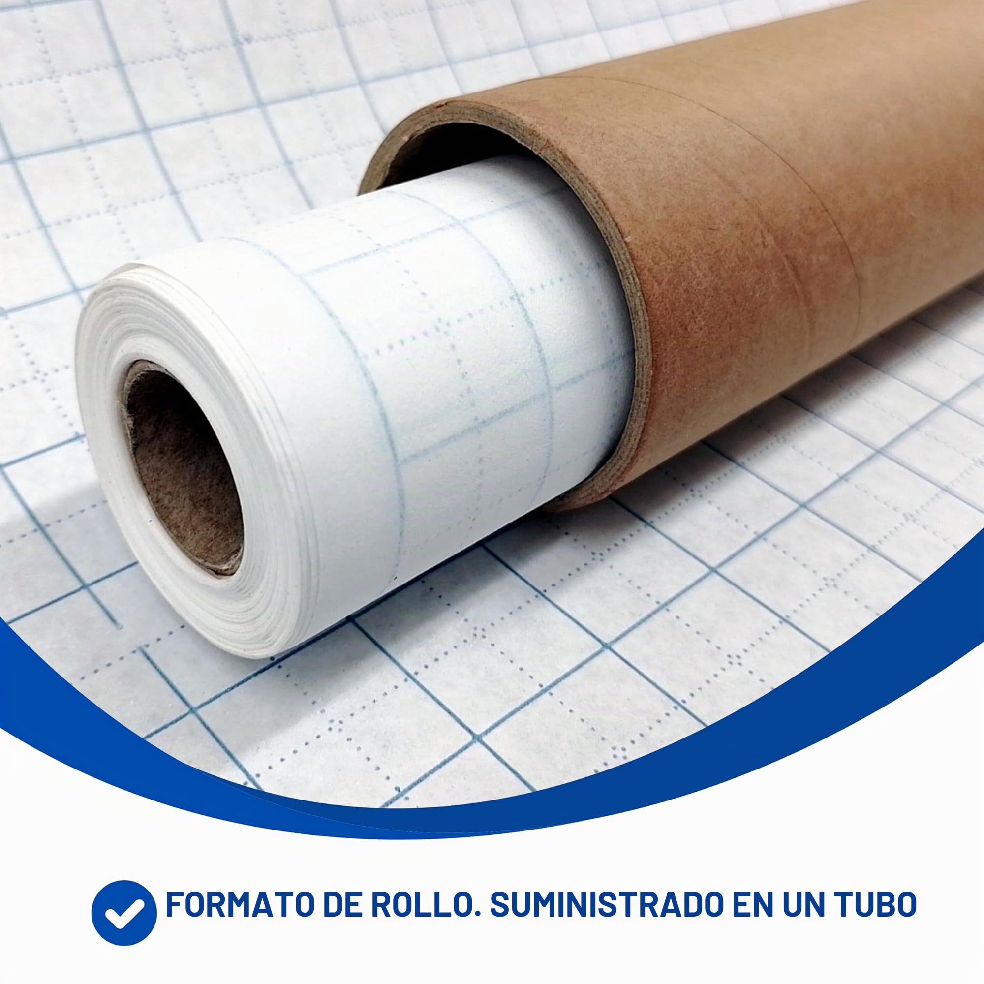 Rollo de papel con patrón cuadriculado de alta calidad con impresión de cuadrícula cuadrada | Tamaños de cuadrícula de 1 cm y 2 cm | Diseños de patrones de dibujo | Costura | Se envía en un rollo | 91