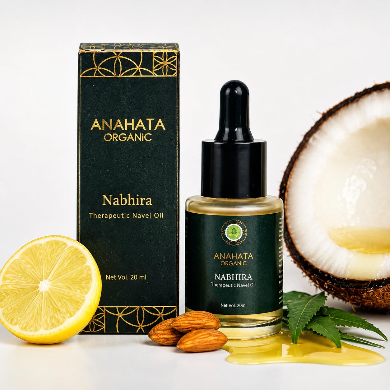 Anahata Nabhira Therapeutic Navel Oil I Contains Neem, Pure Ghee, Lemon, Coconut and almond I Improves skin health | 20 ML-image-44