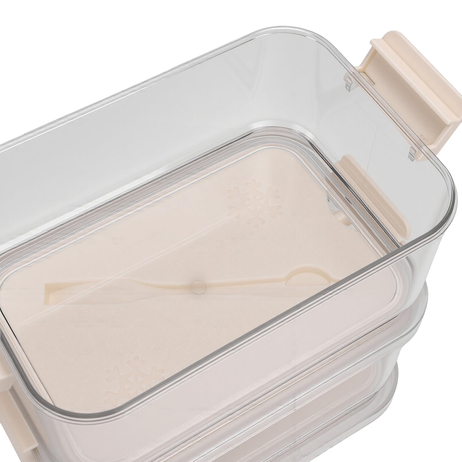 TOPINCN Contenedor de Alimentos de 3 Niveles, Recipiente de Plastico para