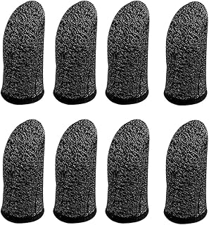 指サック スマホ ゲーム ゆびさっく ー 各種スマホゲームにも対応 指サック ゲーム 指カバー 手汗対策 指紋付着防止 静電気防止 水洗い可能 通気性 伸縮性 超薄銀繊維 指スリーブ8個入り