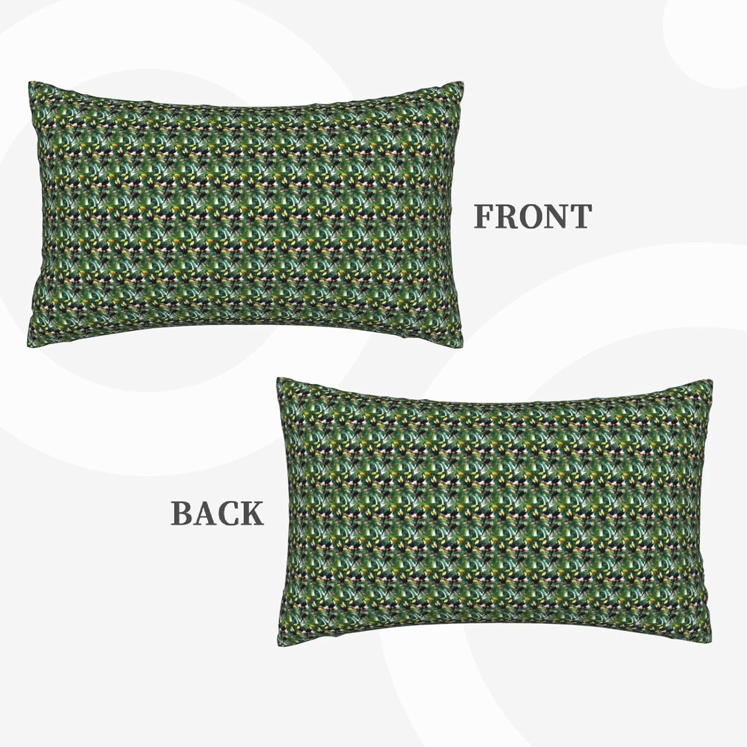 Toucans Parrot Palm Tree Leaves Print Pillow Case Cover for Breathable Bedding Home Bedroom Living Room Travel Accessory image 4