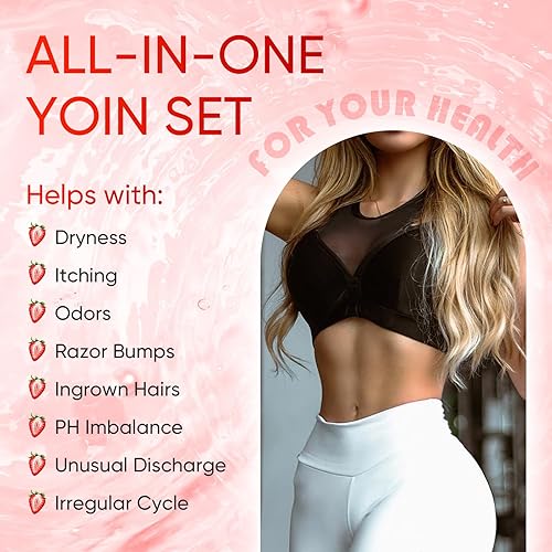 Miniatura 6 de Jabón femenino y barra de jabón Yoni y aceite de Yoni para mujeres, equilibrio de pH, lavado Yoni para hidratación vaginal, elimina el olor, 5.07