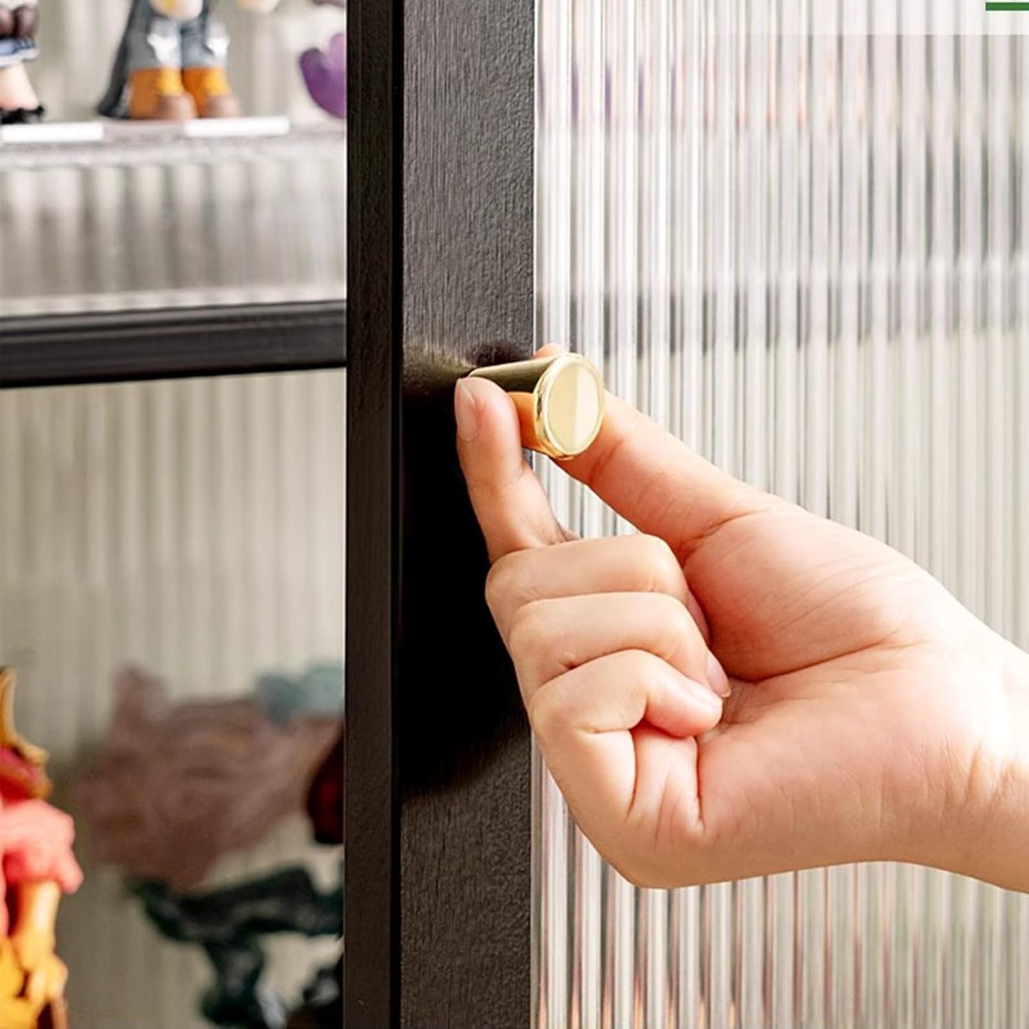 Display Cabinet Toys Display Shelf，Display Cabinet with Acrylic,Natural Bamboo Collection Box Storage Cabinet，The Door Alone Display Case Curio Cabinet ，for Bedroom/Living Room and Study (C