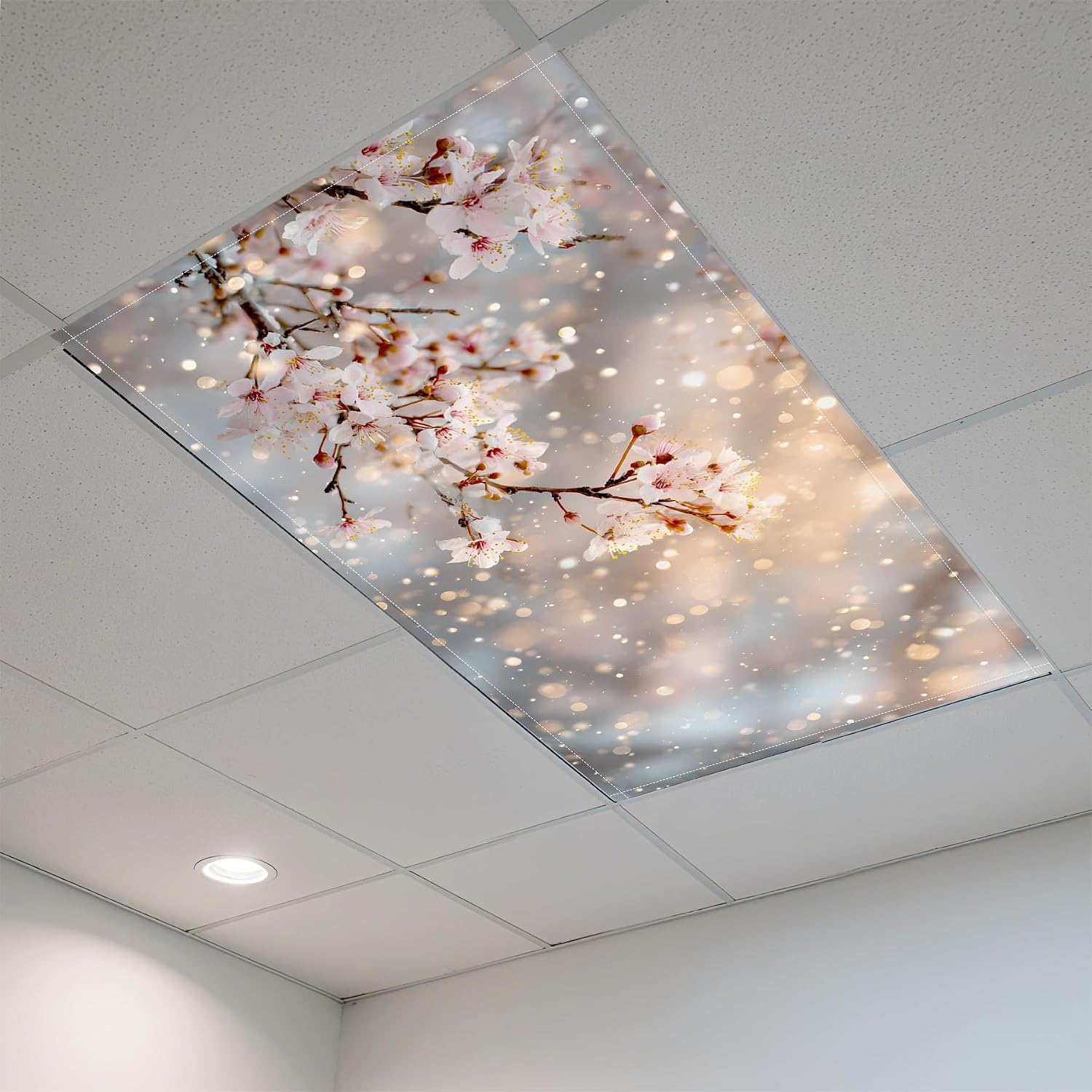 2 Pack Fluorescent Light Covers- 4 x 2 Feet Magnetic Ceiling Light Cover Room Supplies (Color 11)