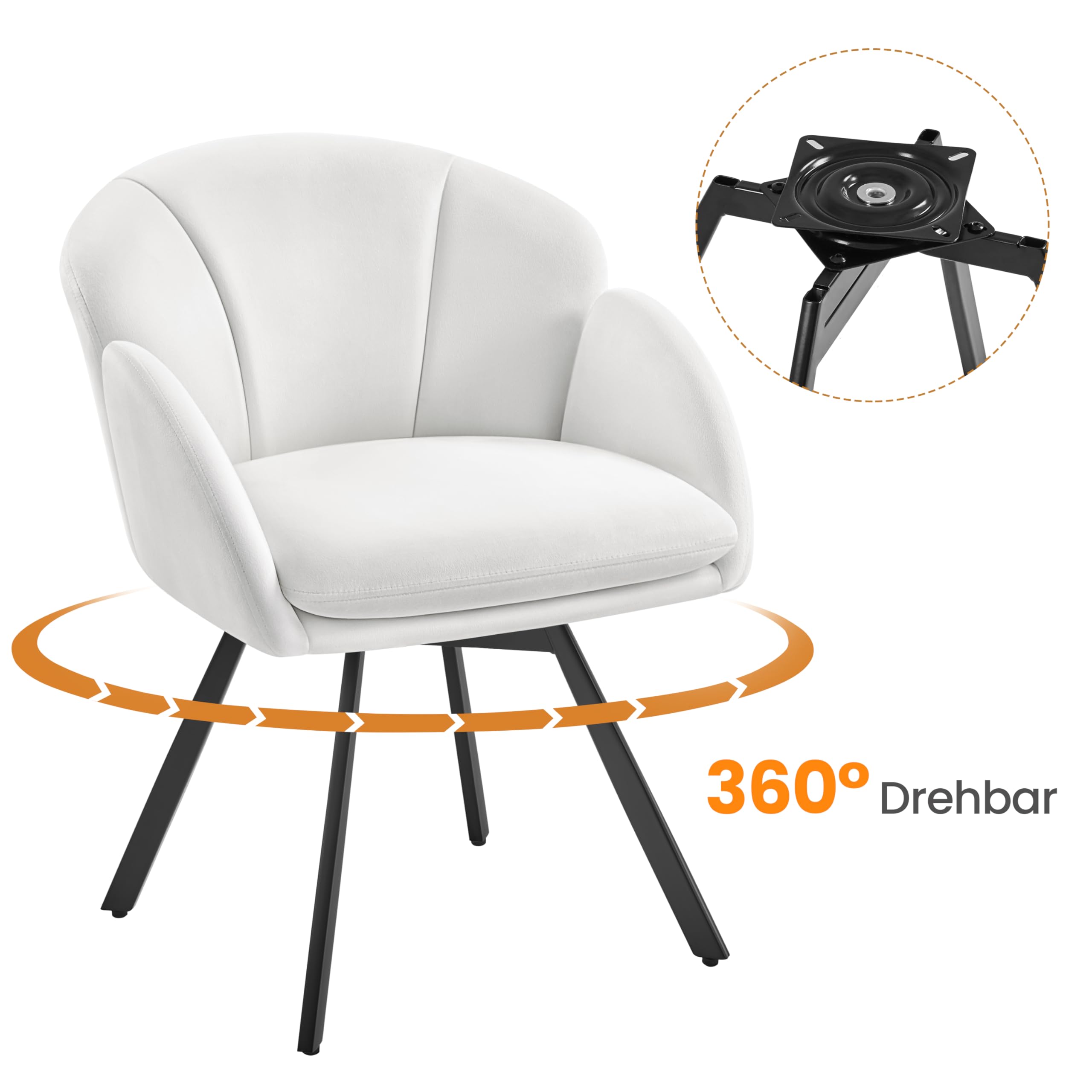 Yaheetech Schreibtischstuhl 360° Drehbar – Bild 5