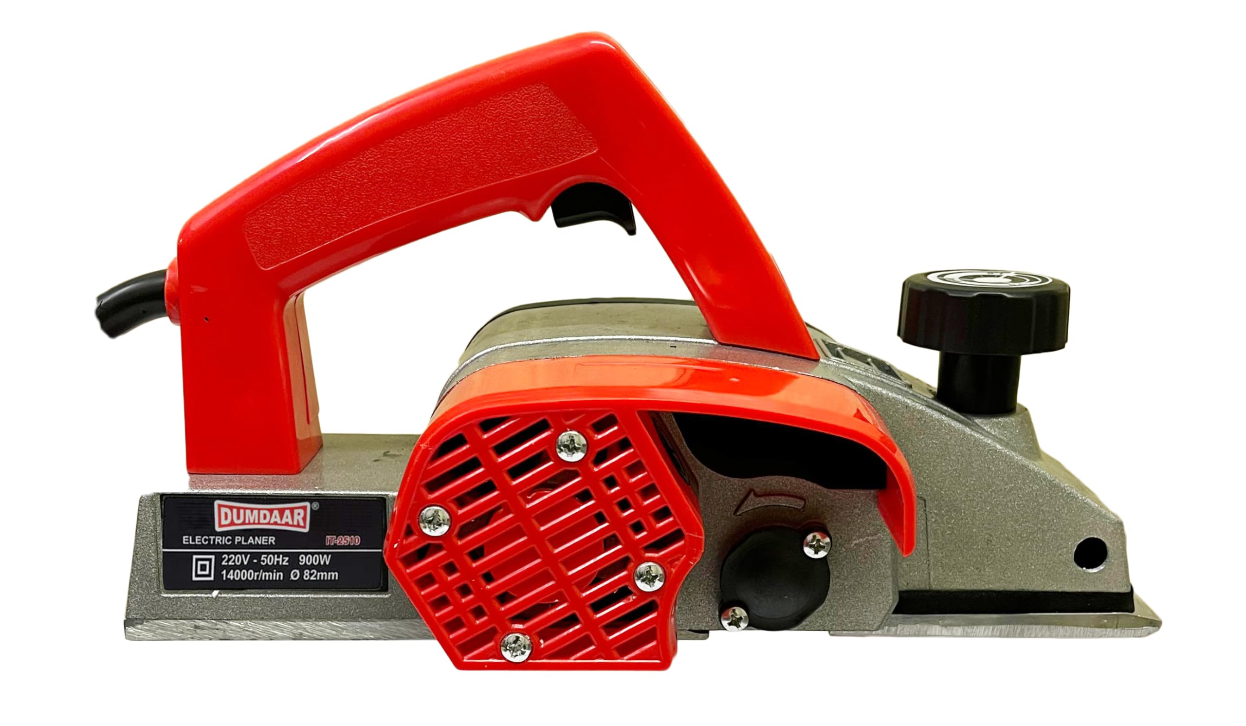 Inditrust Dumdaar Electric Wood Planer 82mm 750W (Red) | Corded Professional Wood Planing Machine with Accessories | Heavy Duty Hand Planer for Carpentry, Furniture & DIY Work 2