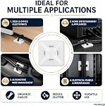 Kable Kontrol Zip Tie Mounts, 1/2” Sq, Natural White, 100 Pcs, Adhesive Backed Multi-Purpose Mounting Squares Nylon Cable Tie Wrap Anchor Pads for Cable Management