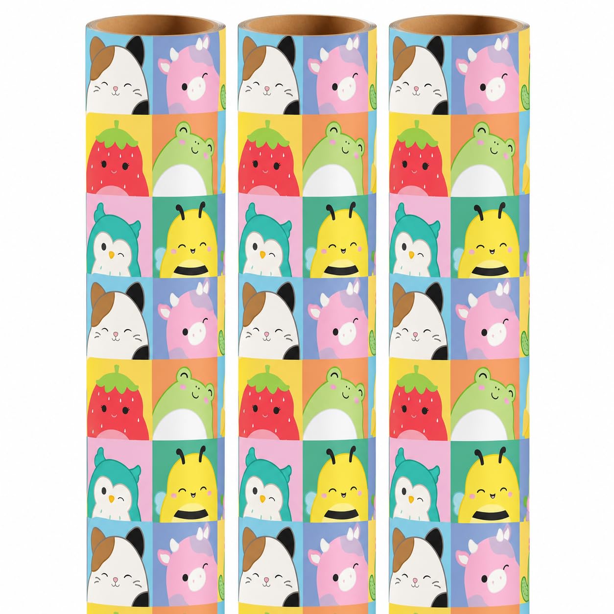 Squishmallows Wrapping Paper Rolls 3 Pack – 4M Gift Wrap – Kids Birthday Present Wrap