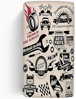 Microfiber Fitted Crib Sheets, Boy Car Print Bedding Cover,Toddler Mattress Ultra-Soft Breathable Sheet,Fits Baby Standard Crib Mattress Sheet 28"x 52"x 8'' Baby Boys Girls