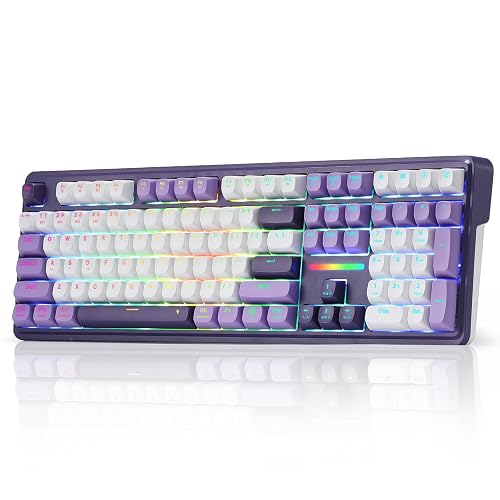 Redragon K745 PRO Wireless 108-Key Gasket RGB Gaming Keyboard, 4 Hotkeys | Extra Shortcut Keys, 0-Delay Tri-Mode, Cushioned Noise Dampening for Creamy Thocky Sound, Unfaded PBT Keycaps, PRO Software
