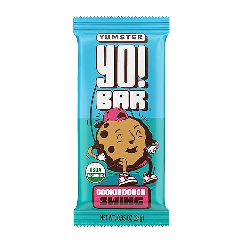 Yo! Bar by Bearded Brothers Vegan Organic Kids Bar  Sin gluten, Paleo y entero 30  Sin soja, sin OMG, bajo glucémico, sin azúcar añadido, fibra +