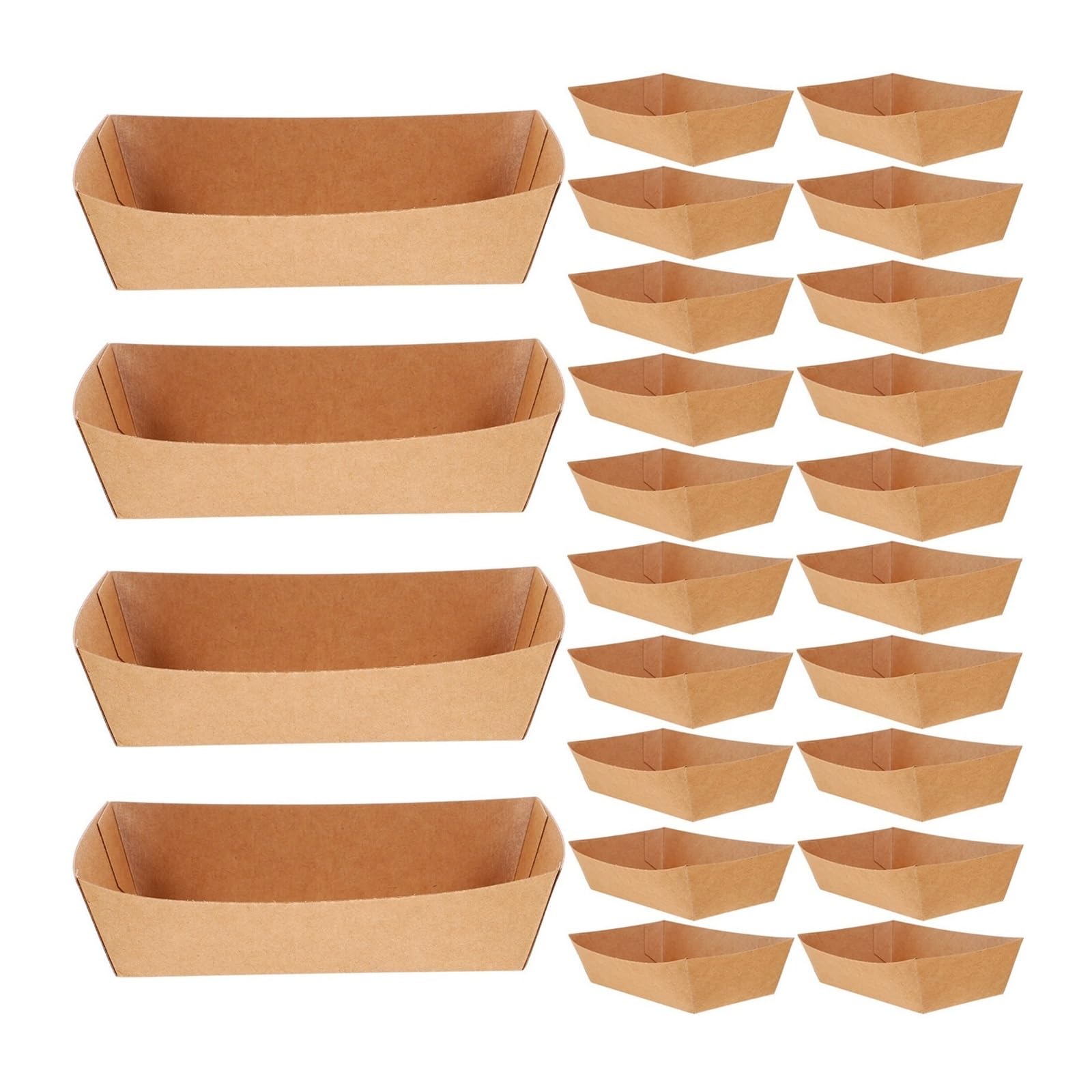 100Pcs Disposable Paper Boat Food Plates Serving Trays for Party Snack Sushi