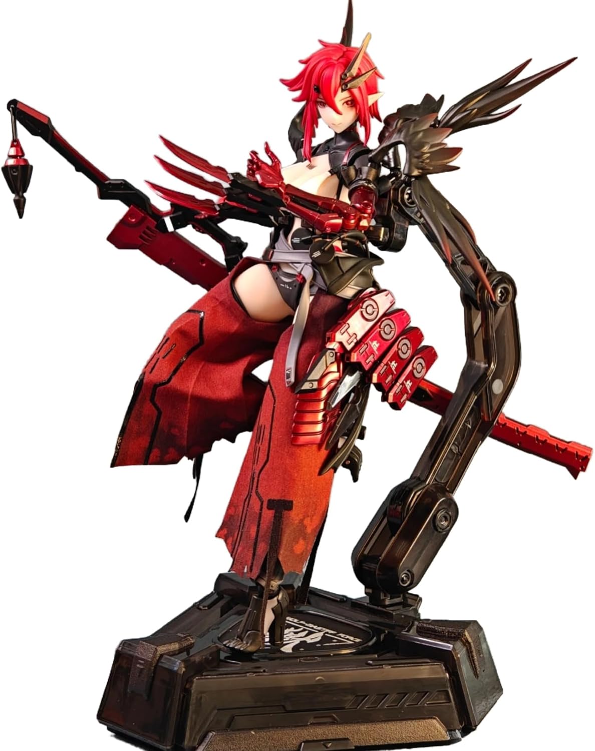 Animester 1/9 195mm Karas Samurai Action Figure ‘Wolf Mastiff’ Highly Articulated Anime Model with Sword, Wing and Weapon Accessories,Adults Collectible PVC Model for Desktop Decoration and Gift