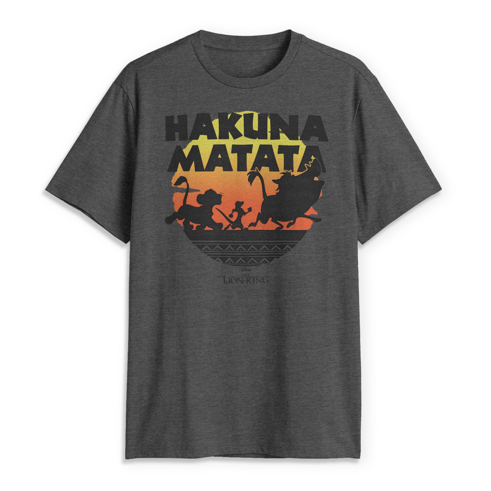 Disney Lion King Hakuna Matata T-Shirt for Adults, Char HTR, 3XL