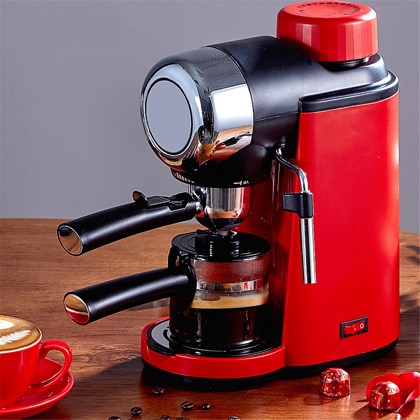 Máquina de café de filtro, máquina de espresso, cafetera de tanque de agua extraíble de alto rendimiento, filtro reutilizable de elaboración rápida (normativa británica)