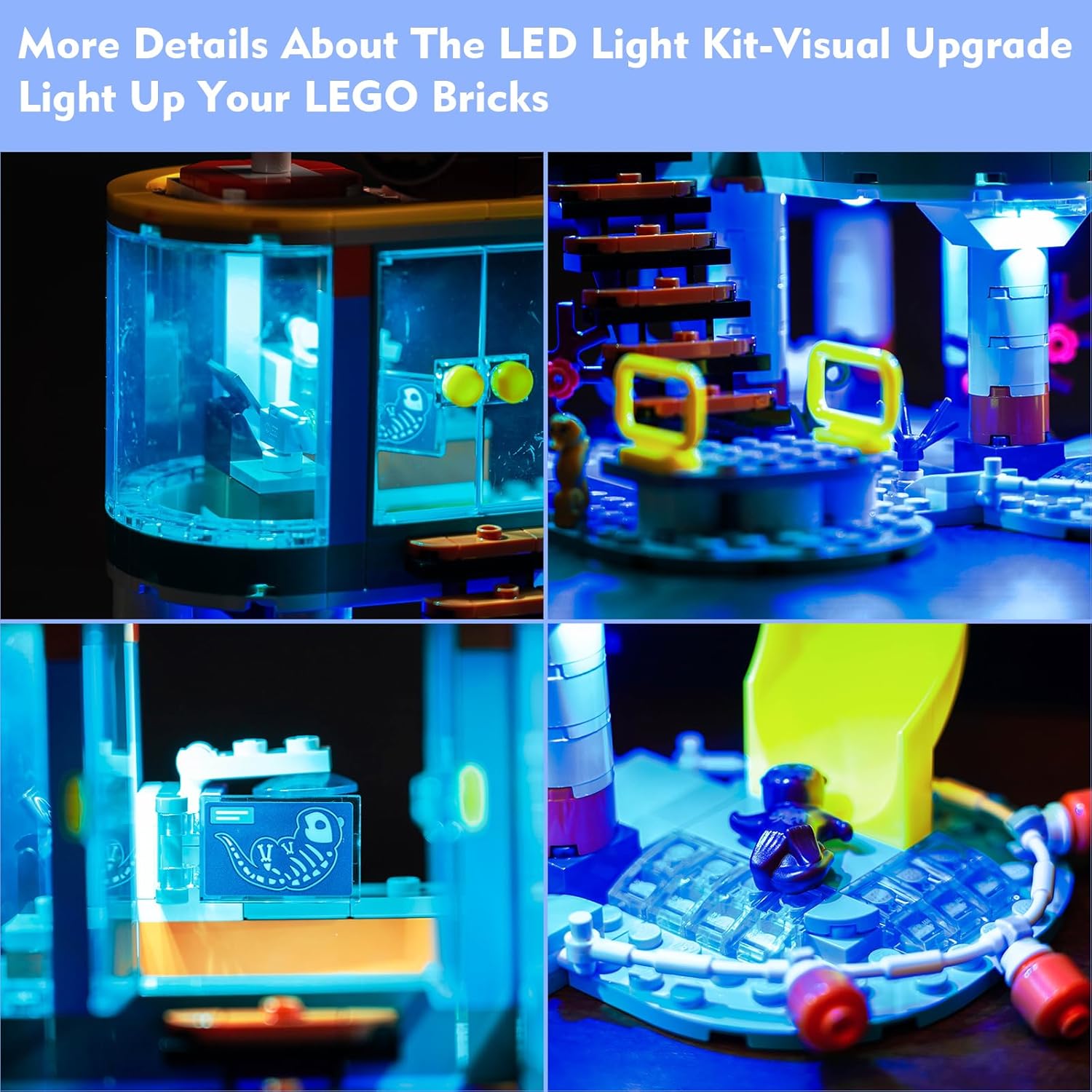 LocoLee LED Light Kit Compatible with Lego Sea Rescue Center 41736, DIY Creative Lighting Set Accessories Compatible with Lego 41736 Building Set (Lights Only, No Models)