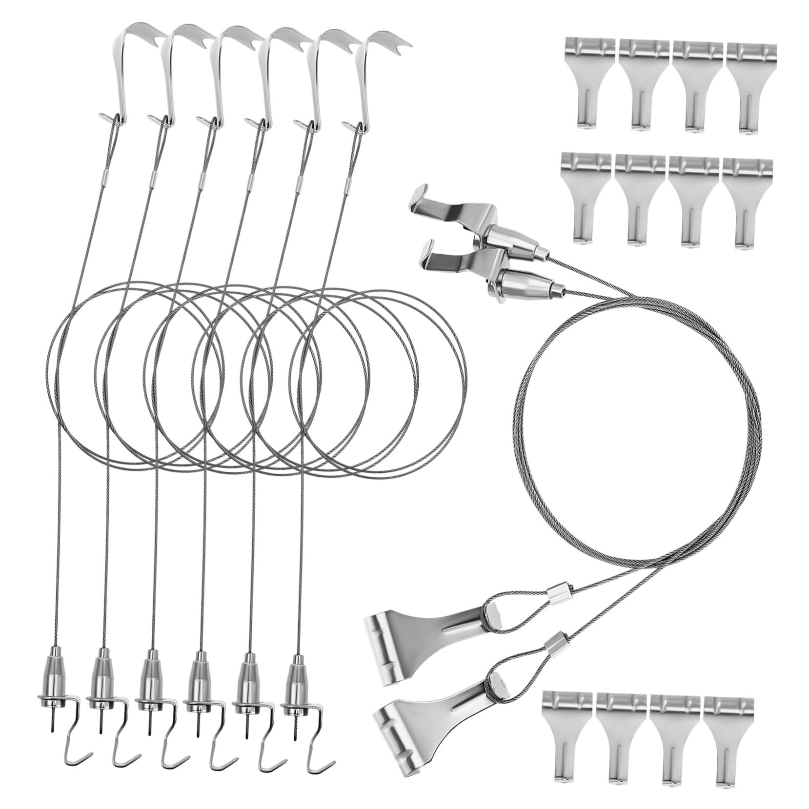 Kit suspendre pour tableaux de qualité premium en acier inoxydable pour expositions