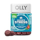 OLLY Goodbye Stress Gummy, GABA, L-Theanine, Lemon Balm, Stress Relief Supplement, Berry - 42 Count