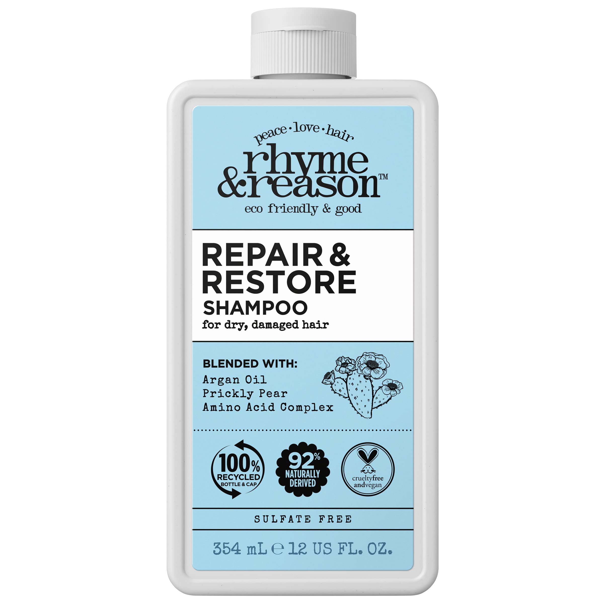 Rhyme & Reason - Repair & Restore Shampoo, Nourishing for Dry & Damaged Hair (354ml)