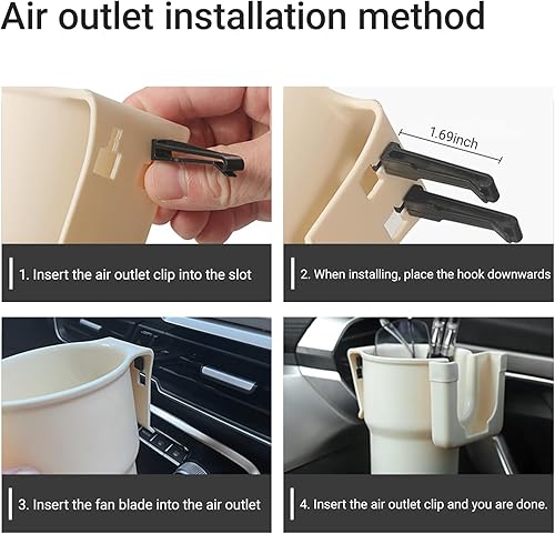 Miniatura 5 de Gancho para portavasos de automóvil, soporte para bebidas para teléfono celular, 1 unidad de montaje automático para botella y soporte para