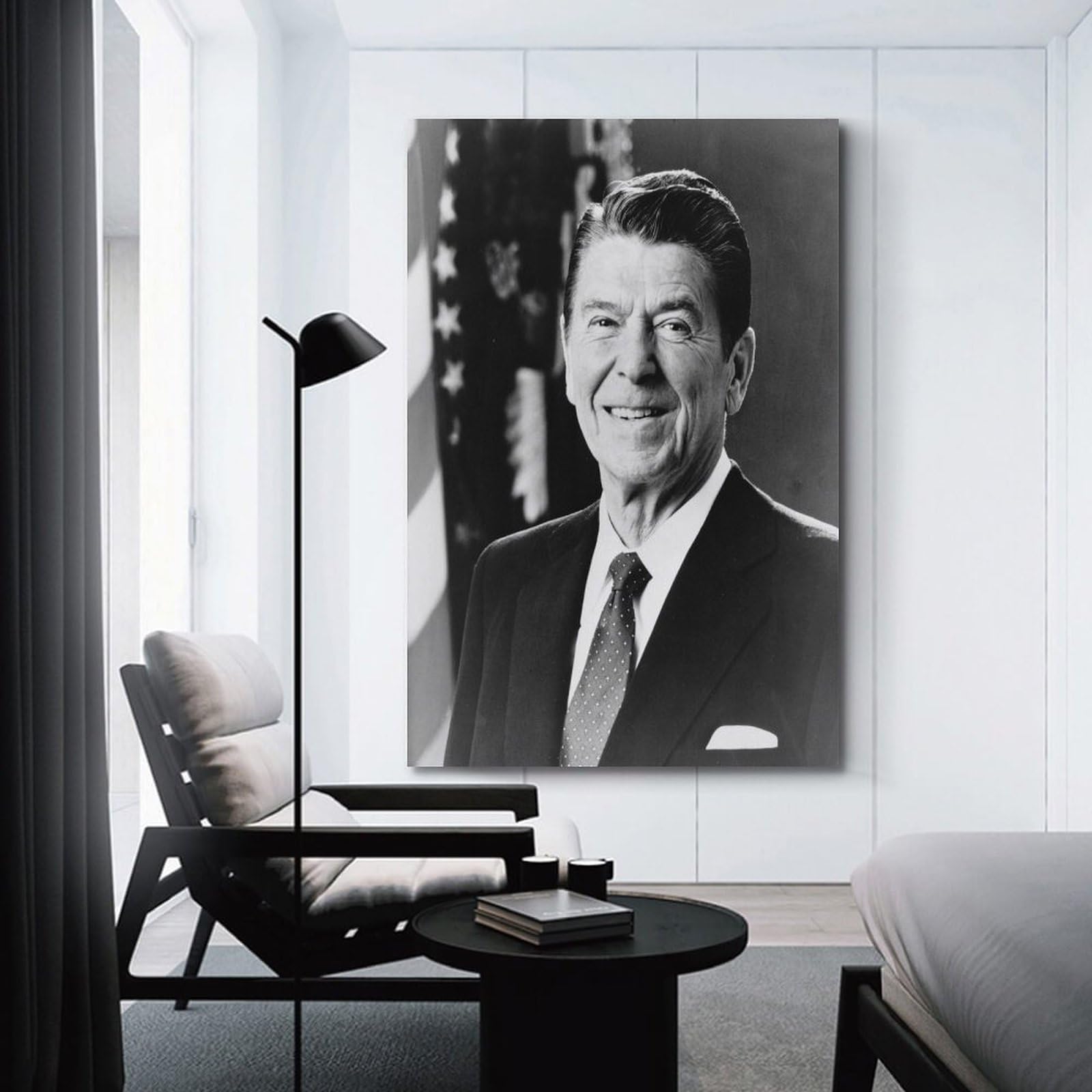 YiXong Ronald Reagan oficjalny portret plakat dekoracyjny obraz płótno plakaty ścienne i druk artystyczny obraz nowoczesny rodzinny sypialnia dekoracja plakaty 12 x 18 cali (30 x 45 cm)