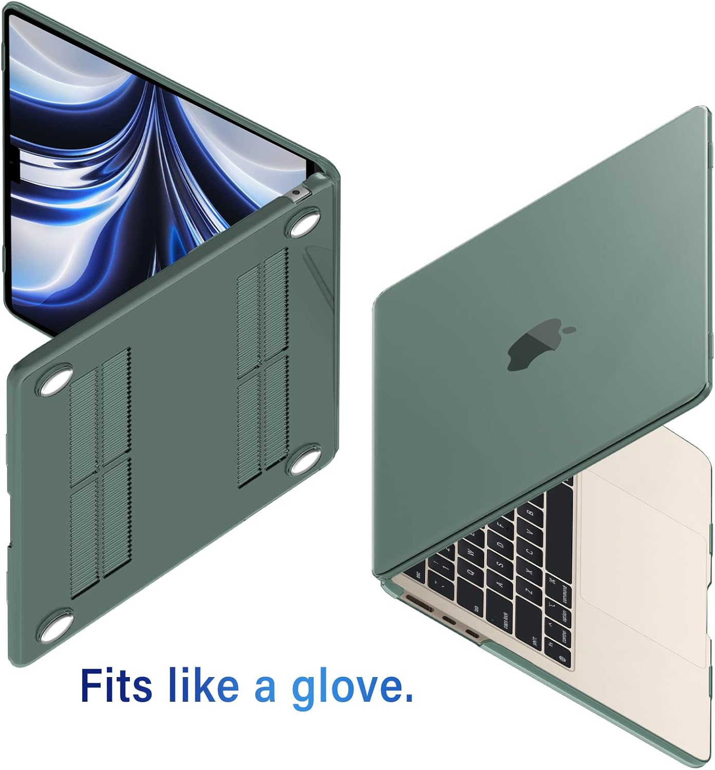 IBENZER MacBook Air 13 inch Case 2026 2025 2024 2023 2022 M4 A3240 M3 A3113 M2 A2681,Hardshell Case w/KeyboardCover ScreenFilm for MacBook air 13.6 inch case,Midnight Green, KK-MTGN+2 - Image 6