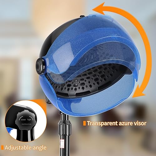 Miniatura 4 de Retain Time Secador de pelo con capucha, secador de pelo vertical con capucha sobre ruedas, controles táctiles y tres temperaturas para elegir,