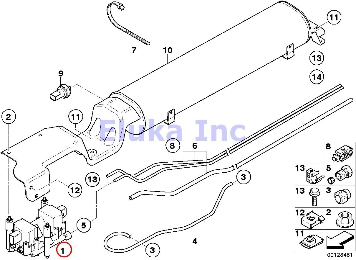 BMW Genuine Front Solenoid Valve Unit For Self Levelling Suspension X5