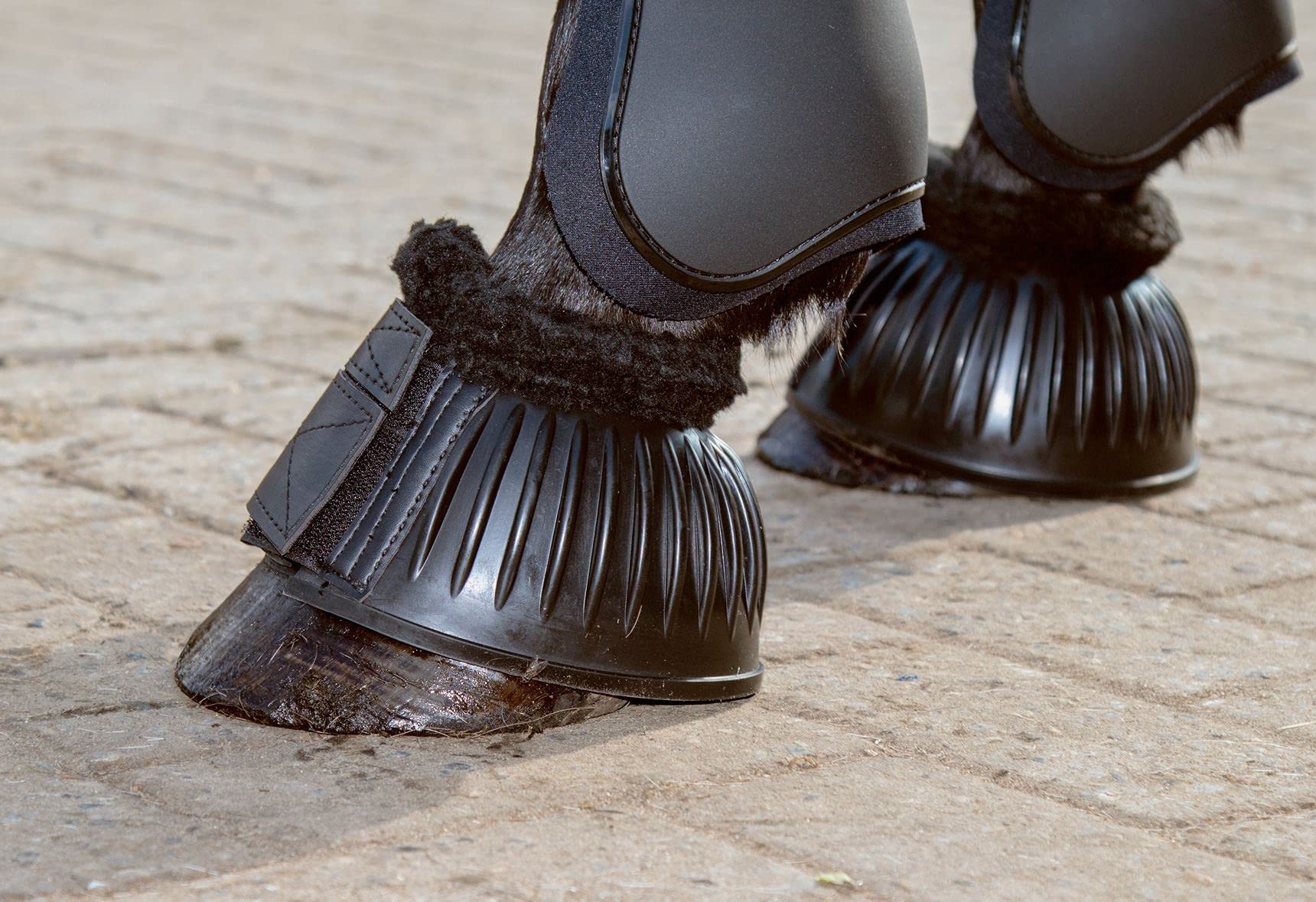 HKM Atlanta Campane In Gomma Per Cavalli - Protezione Zoccoli, Chiusura Velcro - Foto 3