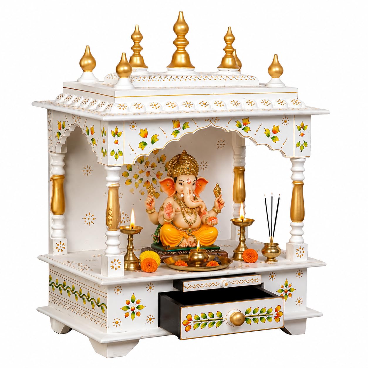 Kamdhenu Wooden Home Temple - Pooja Ghar -1