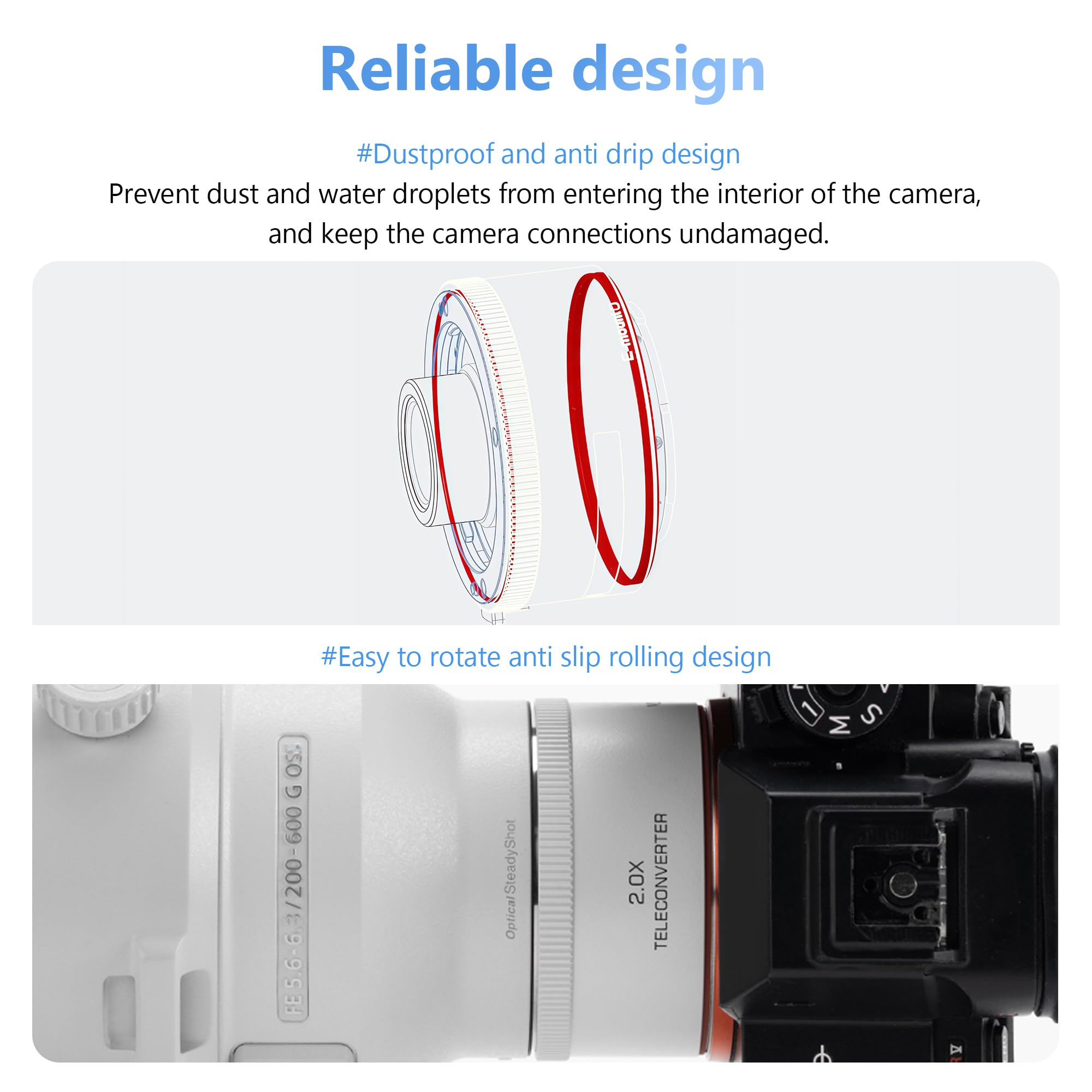 VILTROX Teleconverter TC-2.0X per Sony E Mount Teleobiettivo Extender Autofocus compatibile con obiettivo SEL70-200GM SEL100-400GM SEL200-600G